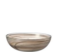 Leonardo 031129 Alabastro - Cuenco de cristal (9 x 28 x 28 cm, hecho a mano), color beige