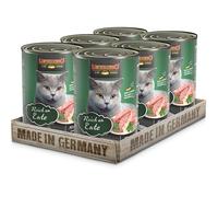 Leonardo Alimento húmedo [6x400g Rico en Pato] Alimento húmedo sin Cereales para Gatos | Alimento húmedo Completo en Lata