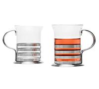 Leonardo Balance - Tazas de te, 2 Unidades, Transparente y Color Plateado