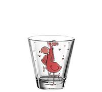 Leonardo Bambini 017904 - Vaso de cristal para niños con diseño de animales, apto para lavavajillas, 1 unidad, 215 ml