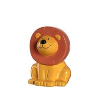 Leonardo Bambini 039192 - Hucha de cerámica con Llave (12,8 cm), diseño de león, Color Naranja y Multicolor