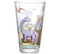 Leonardo Bambini Avventura - Vaso infantil con diseño de cristal de alta calidad, tamaño L, capacidad 300 ml, apto para lavavajillas, resistente, con diseño de dinosaurio