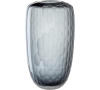 Leonardo Bellagio 036449 - Jarrón Decorativo (Cristal Estructura Exterior, Hecho a Mano, Altura 37 cm, diámetro 20 cm), Color Gris