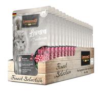 Leonardo Bolsas [16x85g Cordero + Arándanos] | Alimento húmedo sin Cereales para Gatos | Alimento Completo en prácticas raciones Individuales