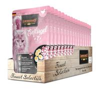 Leonardo Bolsas [16x85g Pollo + Huevo] | Alimento húmedo sin Cereales para Gatos | Alimento Completo en prácticas raciones Individuales