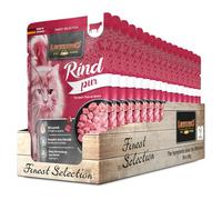 Leonardo Bolsas [16x85g Puro en Ternera] | Alimento húmedo sin Cereales para Gatos | Alimento Completo en prácticas raciones Individuales