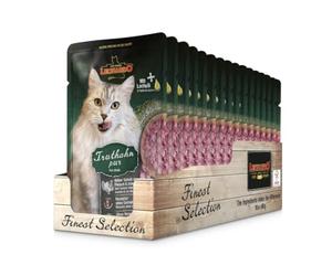 Leonardo Bolsas [16x85g Selección Exquisita] | Alimento húmedo sin Cereales para Gatos | Alimento Completo en prácticas raciones Individuales (Puro Pavo)