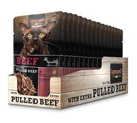 Leonardo Bolsas frescas de carne con tiras de carne [Pulled Beef] 70 g | Comida húmeda sin cereales para gatos | pienso completo para gatos