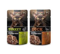 Leonardo Bolsas | Pulled Sobres Mezclas | Varios Sabores | 16x70Gr | (16x70Gr, 8X Pavo 8X Pato)