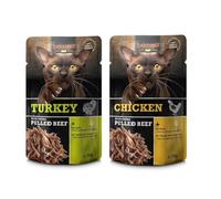 Leonardo Bolsas | Pulled Sobres Mezclas | Varios Sabores | 16x70Gr | (16x70Gr, 8X Pavo 8X Pollo)