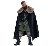 Leonardo Carbone® Capa vikinga unisex Janne con piel sintética, ropa medieval para hombre y mujer, disfraz de hobbit, ropa LARP, vikingo, cosplay, Halloween, carnaval, negro, Negro , Talla única
