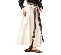Leonardo Carbone® Cinturón vikingo unisex Elina - Cinturón para hombre, ropa medieval para hombre, cinturón mujer, ropa LARP, carnaval, cosplay, disfraz de hobbit, 100% algodón, Negro , 235 cm
