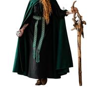 Leonardo Carbone® Cinturón vikingo unisex Elina - Cinturón para hombre, ropa medieval para hombre, cinturón mujer, ropa LARP, carnaval, cosplay, disfraz de hobbit, 100% algodón, verde, 235 cm