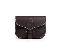 LEONARDO CARBONE Hulda - Bolso unisex con nudo celta, trabillas para cinturón, carnaval, Halloween, cosplay, LARP, riñonera, medieval, vikingo, 100% piel, marrón, talla única, Riñonera