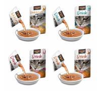 Leonardo Cat Drink Pack Combinado 20x40g - Sopa para Gatos para Hidratación - 5X Pollo Urinary, 5X Bacalao Atlántico, 5X Buey, 5X Pato - Comida Húmeda Sin Cereales