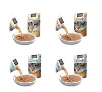 Leonardo Cat Drink Pack Combinado 20x40g - Sopa para Gatos para Hidratación - 5X Pollo Urinary, 5X Pato, 5X Salmón, 5X Bacalao Atlántico - Comida Húmeda Sin Cereales