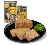 Leonardo Cat Food Alimento húmedo Superior SelectionPollo y Espinacas Alimento húmedo sin Cereales para Gatos Alimento húmedo Completo en Lata