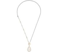 LEONARDO Collar para mujer de acero inoxidable, piedra de cristal, talla única, 89230428