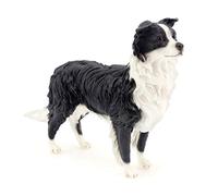 Leonardo Collection Figura de Perro Border Collie Adorno, Piedra, Negro