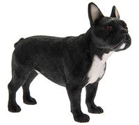 Leonardo Collection - Figura Decorativa, con Forma de Perro Bulldog francés, de Piedra, Color Negro, 12 x 4 x 10 cm