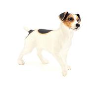 Leonardo Collection, Jack Russell Terrier Perro de Adorno, Hecho en Piedra, Color Blanco