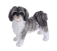 Leonardo Collection Shihtzu Perro Adorno, Piedra, Gris
