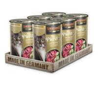 LEONARDO Comida húmeda para gatos Superior Selection, caballo con calabacín, lata de 6 x 400 g, para gatos adultos, sin cereales, sin azúcar, fabricado en Alemania