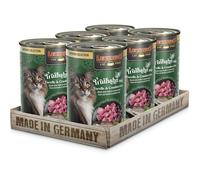 LEONARDO Comida húmeda para gatos Superior Selection, pavo con trucha y arándanos, lata de 6 x 400 g, para gatos adultos, sin cereales, sin azúcar, fabricado en Alemania