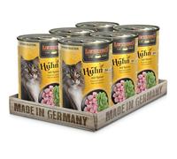 LEONARDO Comida húmeda para gatos Superior Selection, pollo con espinacas, lata de 6 x 400 g, para gatos adultos, sin cereales, sin azúcar, fabricado en Alemania
