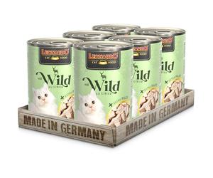 LEONARDO con Venado + Extra Filete | (6 x 400g) con Venado + Filete de Pollo Extra | Alimento húmedo con Filete Extra | Sin Cereales y con Contenido Extra de Carne