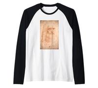 Leonardo da Vinci autorretrato de un Hombre Barbudo (1513) Camiseta Manga Raglan