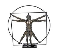 Leonardo Da Vinci DAV03 - Escultura del hombre vitruviano (plástico), color bronce