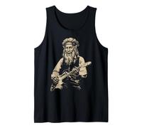 Leonardo da Vinci Hombre Lobo Tocando la Guitarra Italia Historia del Arte Camiseta sin Mangas