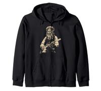 Leonardo da Vinci Hombre Lobo Tocando la Guitarra Italia Historia del Arte Sudadera con Capucha