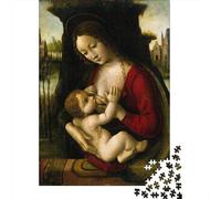 Leonardo Da Vinci Imposible Puzzle 1000 Piezas, Rompecabezas Arte De Madera, Jigsaw Puzzle Pinturaartepara Adultos, DIY Juguete Puzzles, para Regalo Educativo para Adolescentes