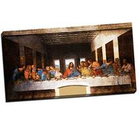 Leonardo Da Vinci La Última Cena - Lienzo impreso para pared, tamaño grande, 76,2 x 40,6 cm
