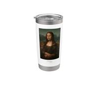 Leonardo da Vinci Mona Lisa - Disfraz de regalo para profesor Vaso térmico de acero inoxidable de doble pared
