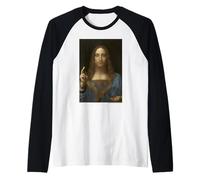 Leonardo da Vinci Salvator Mundi Camiseta Manga Raglan