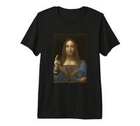Leonardo da Vinci Salvator Mundi Religioso Jesús Cristiano Camiseta Premium