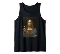 Leonardo da Vinci Salvator Mundi Religioso Jesús Cristiano Camiseta sin Mangas
