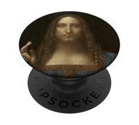 Leonardo da Vinci Salvator Mundi Religioso Jesús Cristiano PopSockets PopGrip Adhesivo