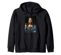 Leonardo da Vinci Salvator Mundi Religioso Jesús Cristiano Sudadera con Capucha