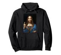 Leonardo da Vinci Salvator Mundi Religioso Jesús Cristiano Sudadera con Capucha