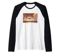 Leonardo da Vinci The Last Supper Camiseta Manga Raglan