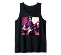 Leonardo da Vinci Vampiro Tocando Guitarra Arte Gótico Alt Música Camiseta sin Mangas