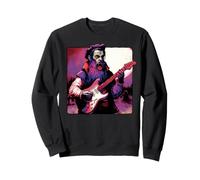 Leonardo da Vinci Vampiro Tocando Guitarra Arte Gótico Alt Música Sudadera