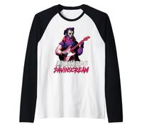 Leonardo da Vinci Vampiro Tocando la Guitarra Historia Italiana Alt Camiseta Manga Raglan