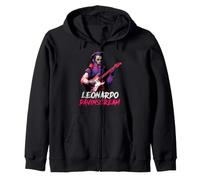Leonardo da Vinci Vampiro Tocando la Guitarra Historia Italiana Alt Sudadera con Capucha