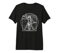 Leonardo Da Vinci Vitruvian Rock Festival de música para Camiseta Premium