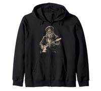 Leonardo da Vinci Zombie Tocando la Guitarra Renacimiento Italiano Sudadera con Capucha